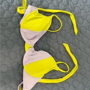 Stylish Yellow and Purple Bikini Top
